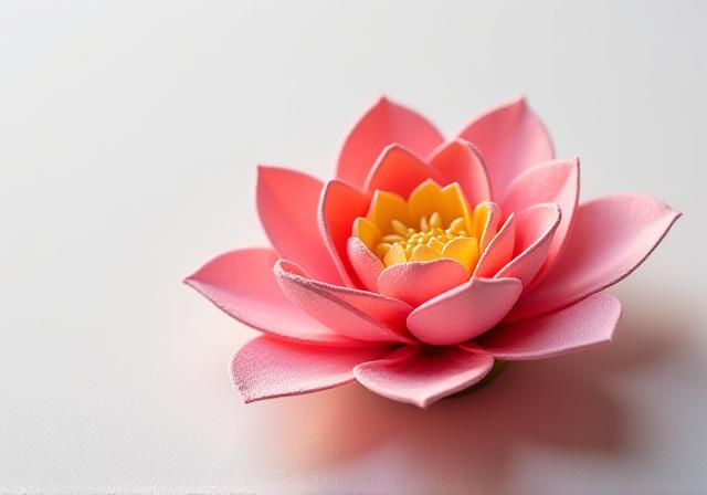 つまみ細工の美しい花飾り